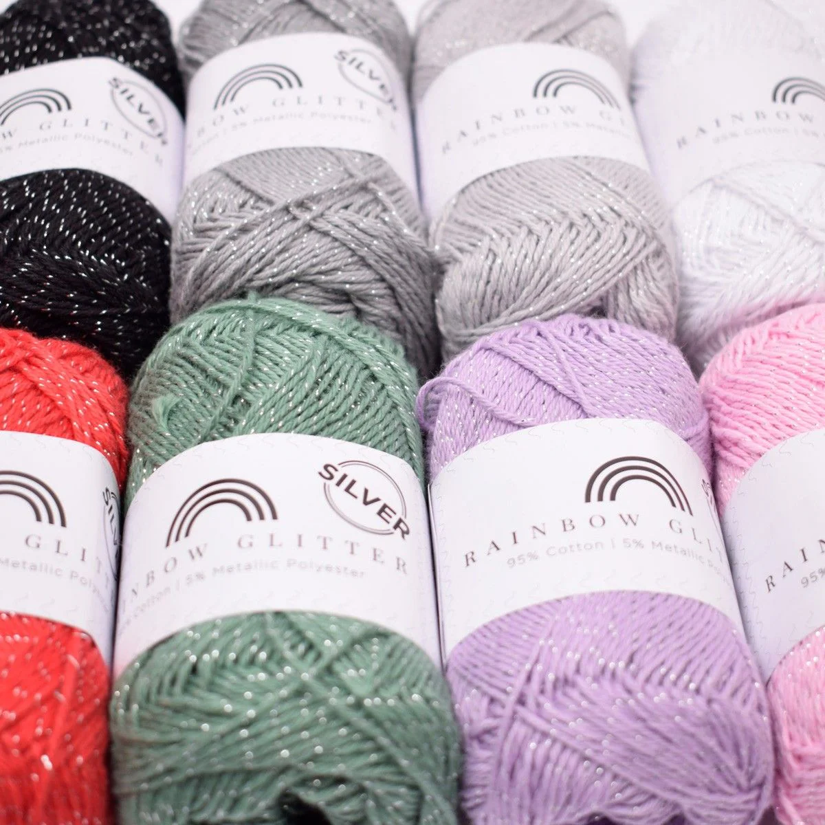 Rainbow 8/4 Glitter Silver - Image 3