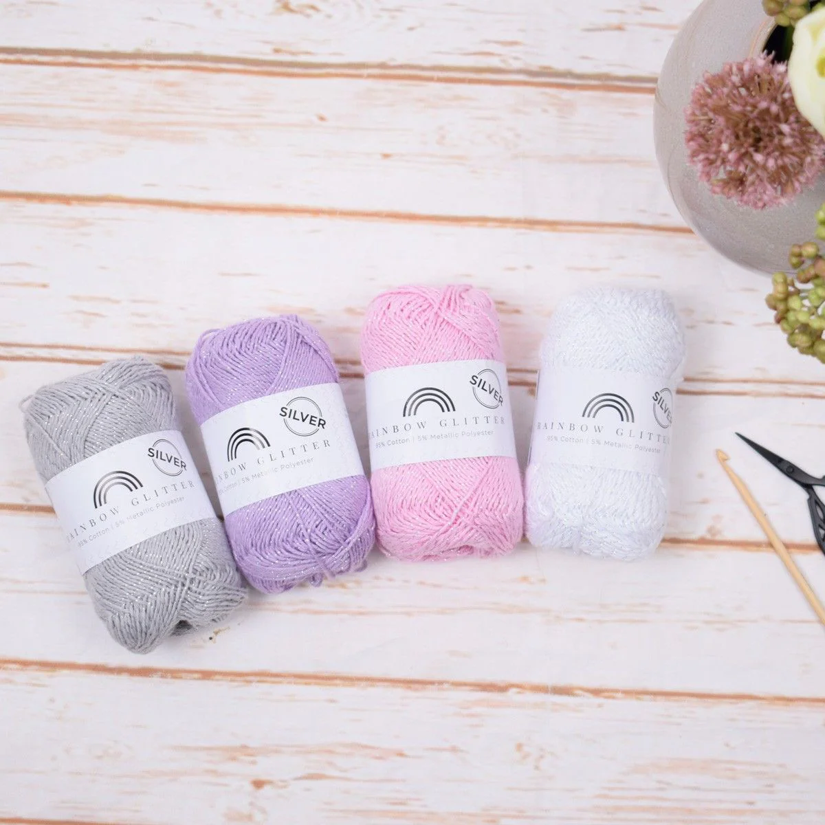 Rainbow 8/4 Glitter Silver - Image 4