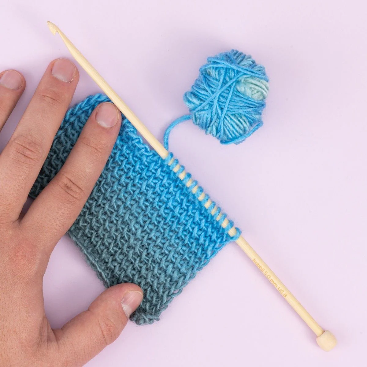 Tunesische Häkelnadel aus Bambus – 25 cm - Image 3